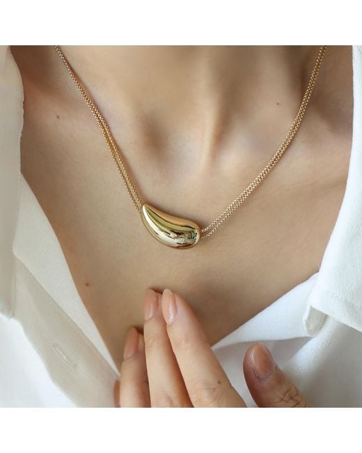 Retro Chic Metallic Drop Necklace