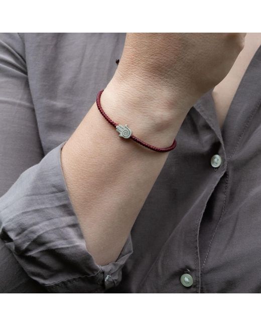 Harbour Uk Red Hamsa Rope Bracelet