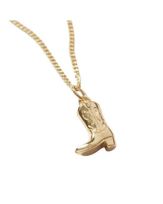 Muru Metallic Cowboy Boot Necklace