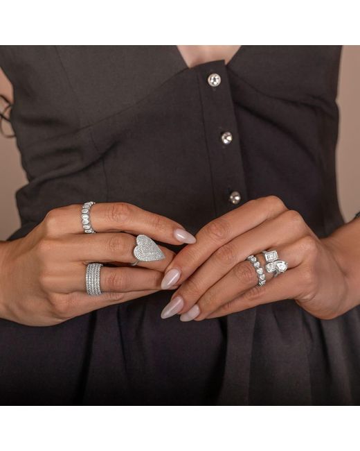 SHYMI White Pave Cigar Ring