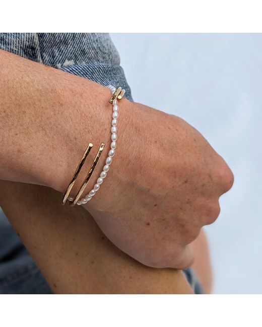 Kiri & Belle Metallic Kira Seed Pearl Filled Bracelet