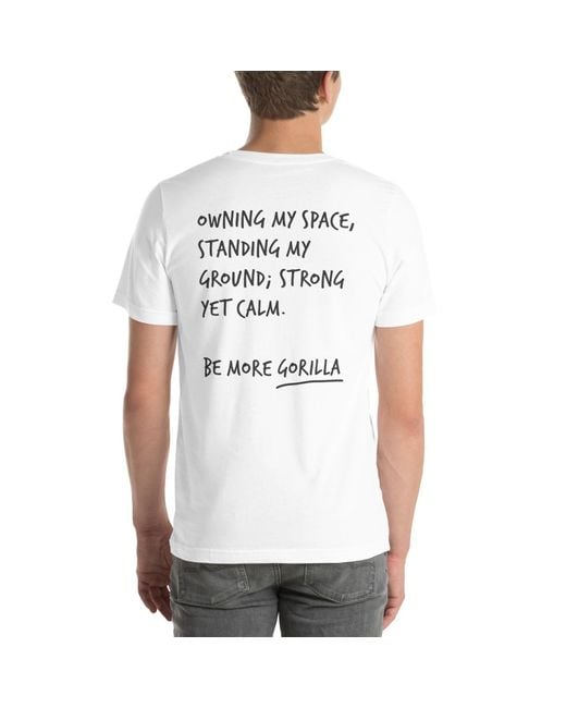 Anchor and Crew White Think Ocean Gorilla Aspirations Cotton Embroidered T-Shirt for men