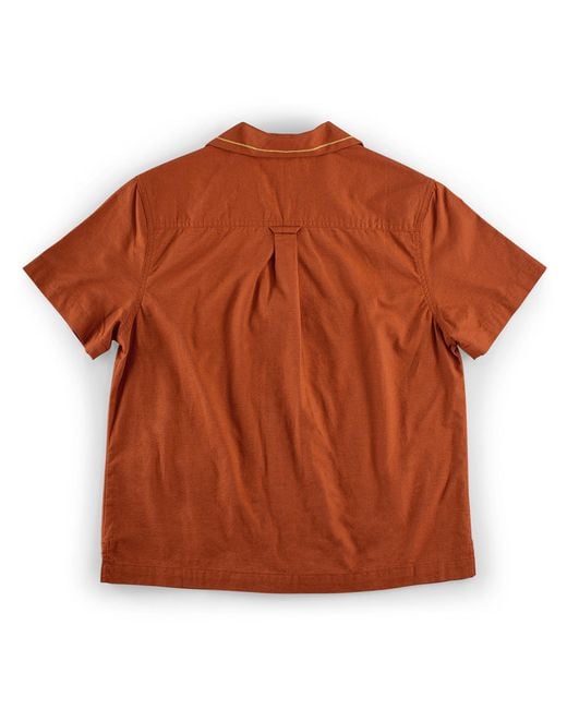 &SONS Trading Co Orange Damsons Double Bowling Shirt Burnt