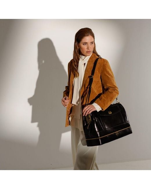 Time Resistance Black Leather Doctor Bag, Medical Bag, Leather Handbag