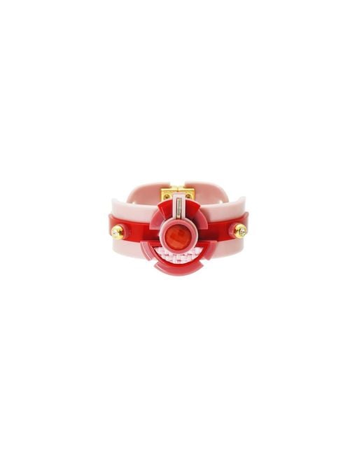 Gissa Bicalho Red Acrylic Handmade Bracelet Buriti