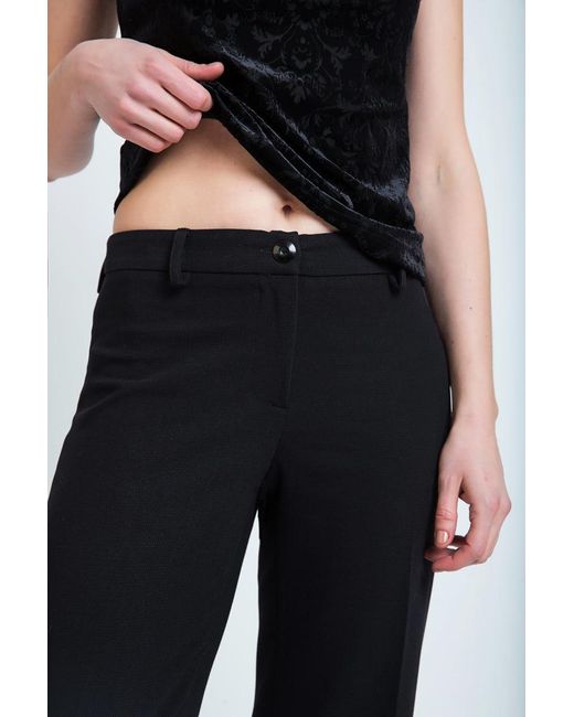 Conquista Black Classic Straight Trousers