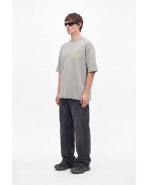 mysimplicated Gray Reality Oversized T-Shirt for men