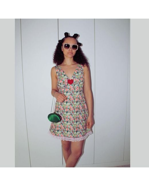 Couture to Your Door Multicolor Aline Mod Mini Floral Summer Dress