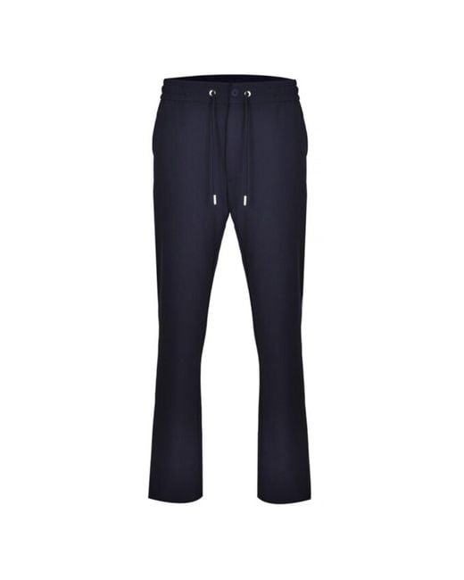 DAVID WEJ Blue Ashford Loose Fit Side Stripe Trouser – for men