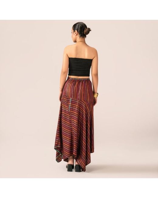 Collected Xx Red Multi-Panel Dhoti Skirt