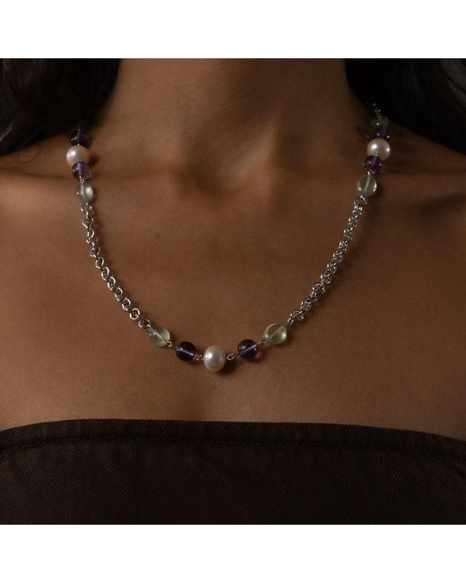 Onia Metallic Cable Slice Necklace