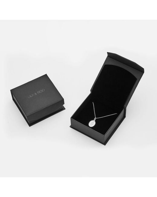 Lily & Roo Metallic Medium Solid Octagon St Christopher Necklace for men