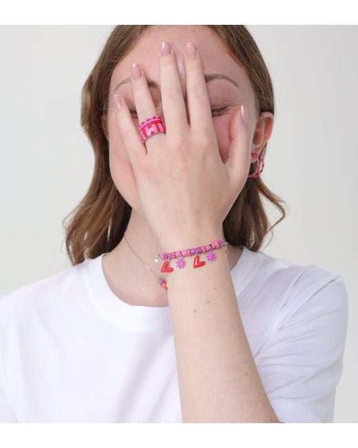 Pinnole Pink It's All Love & Games Charm Bracelet