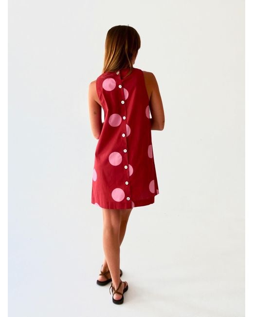 Mind Traveler Red Macarena Burgundy Dress