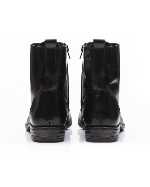 French Sole Black Lara Boots In Leather