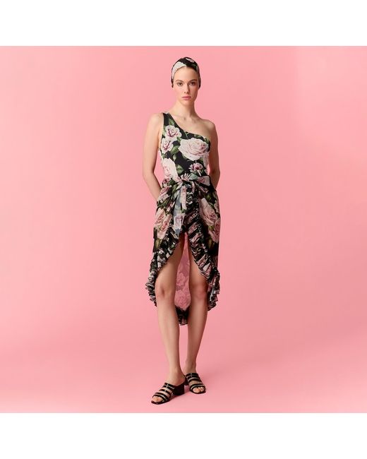 Nur Karaata Brown Lily Bloom Long Pareo