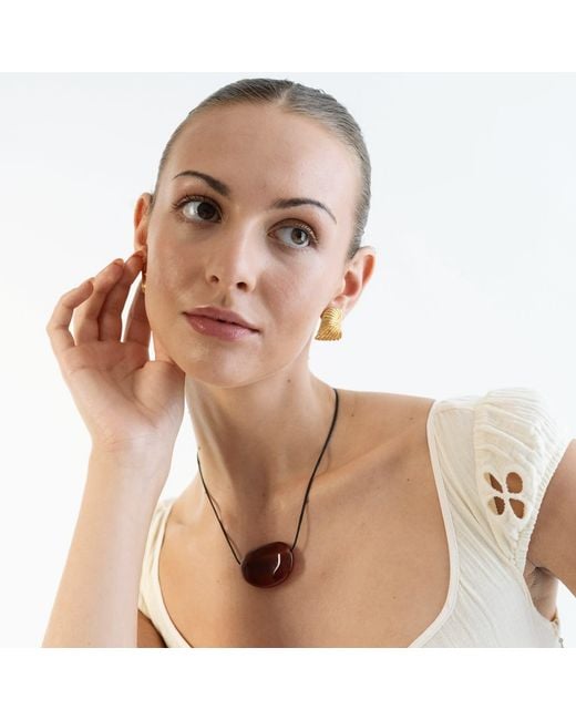 Miss Cecilia Red Amber Necklace