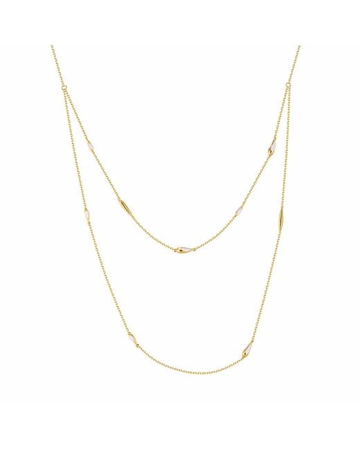 Retro Chic Metallic Teardrops Necklace