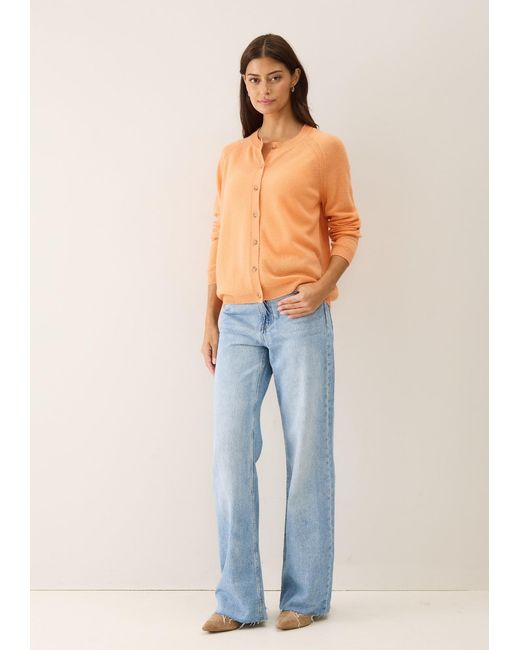 Loop Cashmere Orange Featherweight Cardigan