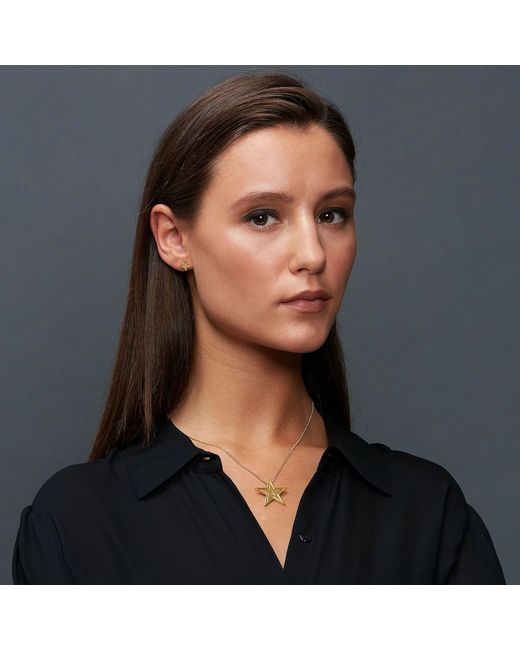 Edge Only Metallic Megastar Stud Earrings 18Ct Vermeil