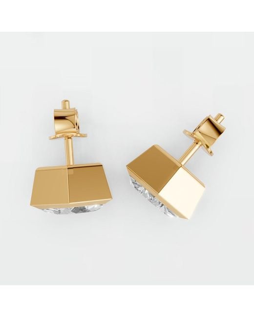 Aya Fine Jewelry Yellow Minimalist Hexagon Lab Diamond Earrings