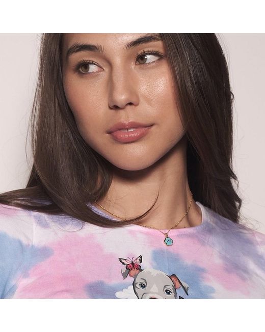 Cloud Haven Metallic Paw Print Choker Necklace