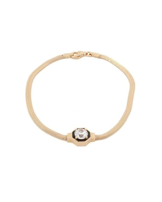 Ebru Jewelry Metallic Timeless Spark Diamond Solid Bracelet