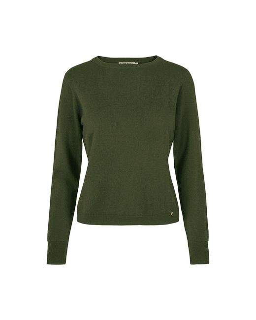 tirillm Green Sasha Basic Cashmere Pullover With Round Neck