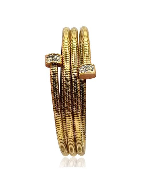 Michael Nash Jewelry Metallic Lilou Cobra Fits All Bracelet With Crystal Accents