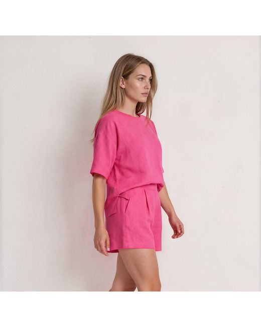 Oh!Zuza Pink Relaxed-Fit Viscose T-Shirt