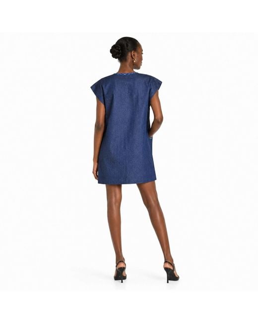 Chuks Collins Blue Ajah Collection – Denim A-Line Dress
