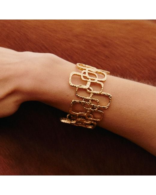 Retro Chic Metallic Roman Arc Golden Bracelet