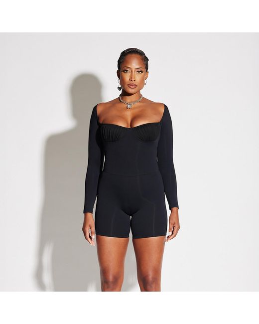 Circular Path Black Juliet Romper