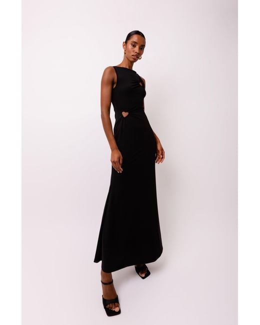 Amy Lynn Black Harlie Heart Cut Out Maxi Dress