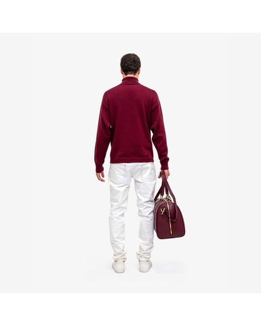 PLACE OF ELMS Purple Barolo Turtleneck Sweater for men