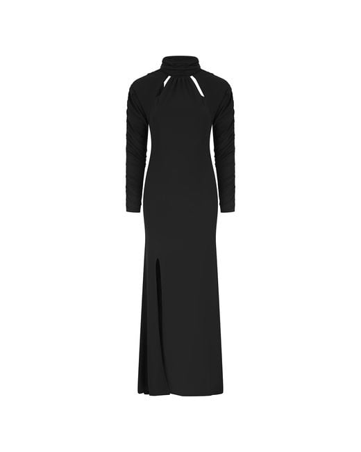 Celestine & Mae Black Celosia Midaxi Dress