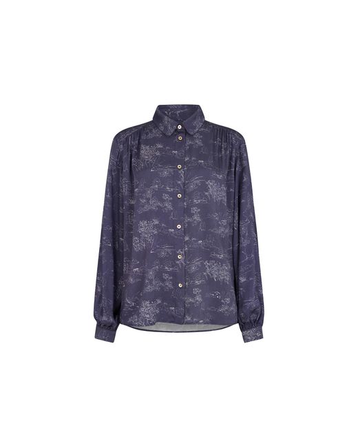 Lily and Lionel Blue Marrianne Peter Pan Collar Josephine Print Shirt