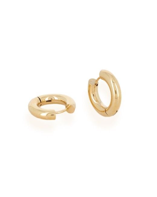 Divine Aria Metallic Bryn Huggie Classic Hoops, Lightweight & Tarnish Free