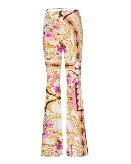 No'design Pink Sway Ruched Flared Pants