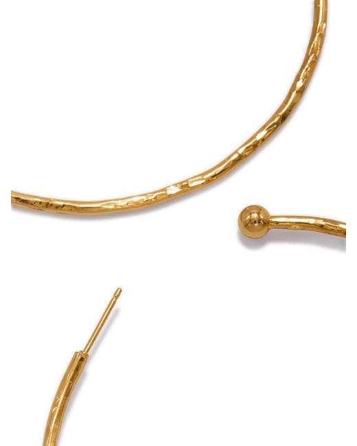 Jaredjamin White Small Hooptastic Hoop Post Earrings