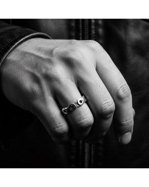 Tg-Jewellery by Tamara Gervasio Blue Bikers Band Ring for men