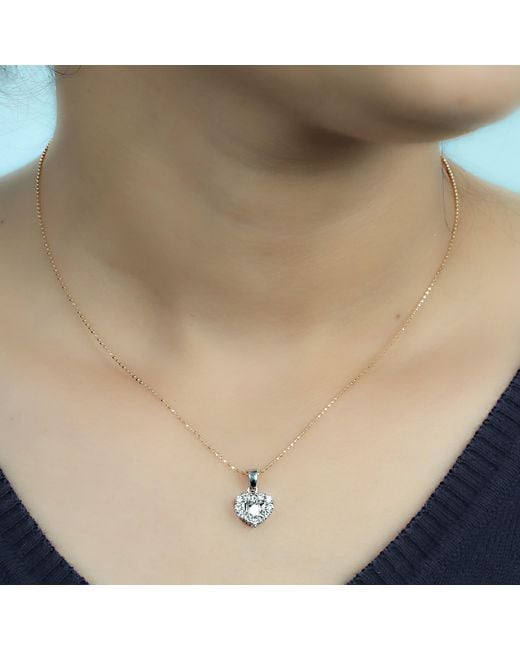 Artisan White Heart Diamond Halo Pendant