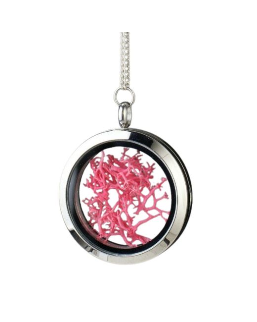 My Little Nature Pink Handmade Moss Necklace – Nature-Inspired Jewelry With Real Preserved Moss