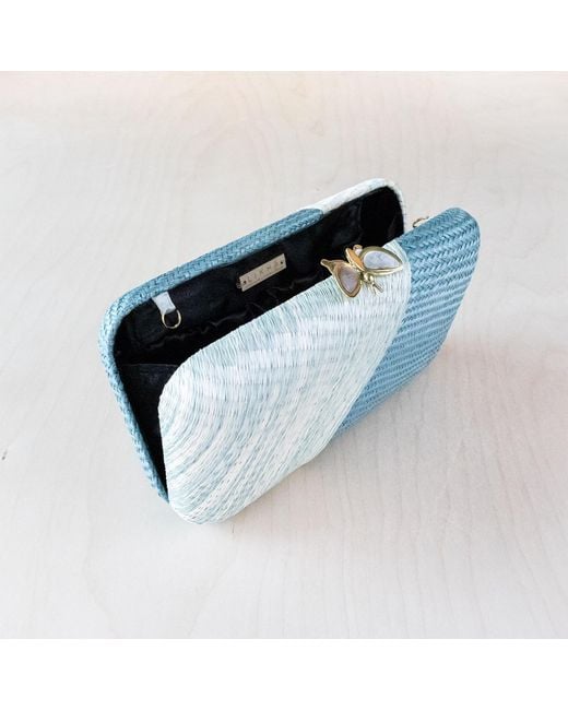 LIKHÂ Blue Powder Kimono Clutch Purse