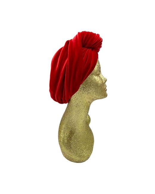 Julia Clancey Red Classic Madam Ruby Turban