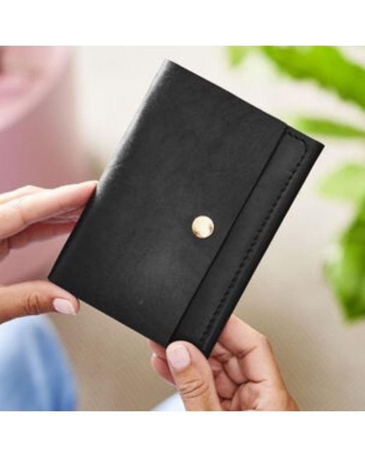 VIDA VIDA Black Luxe Leather Passport Holder for men