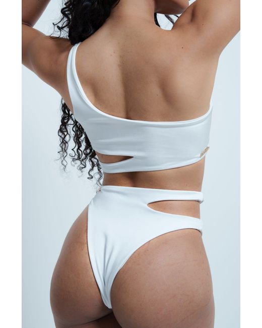 Haus of Mclees White Ace Bikini Set