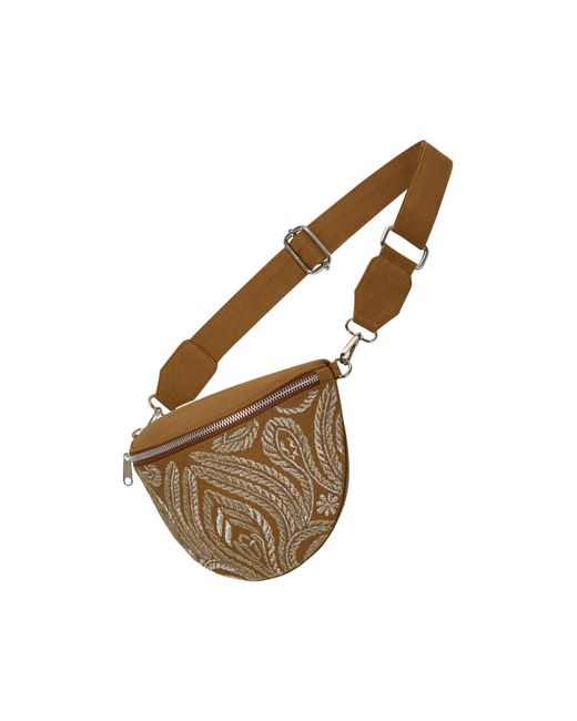 Jodi Lee Multicolor Neutrals All That Jazz Belt Bag Taupe Canvas