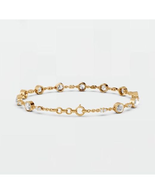 Aya Fine Jewelry Metallic 2.65 Cwt Round Lab Grown Diamond Station Bracelet