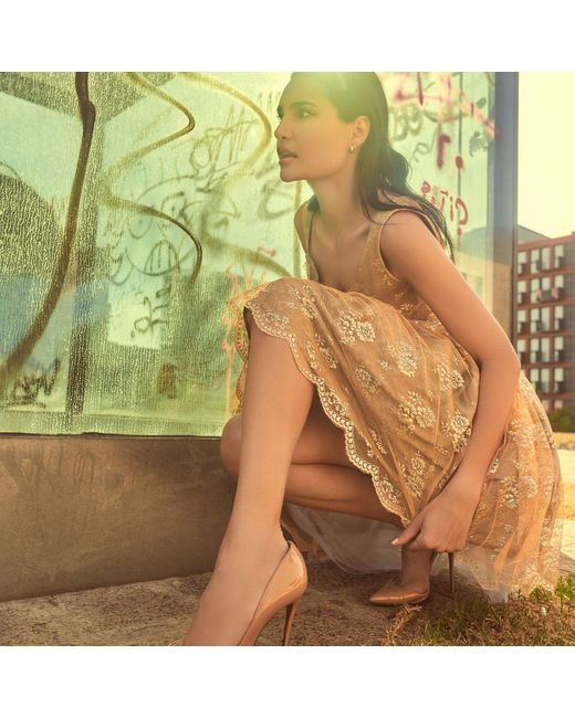 Miro Misljen Metallic Petticoat Dress